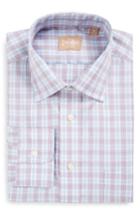 Men's Gitman 'broadcloth' Regular Fit Check Dress Shirt .5 - 33 - Purple
