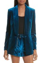 Women's Self-portrait Velvet Blazer