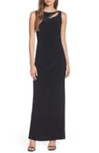 Women's Adrianna Papell Jeweled Yoke Matte Jersey Evening Dress