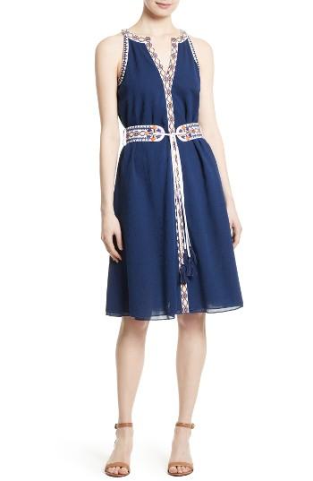 Women's Tory Burch Savannah Embroidered Shift Dress