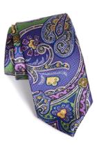 Men's David Donahue Paisley Silk Tie, Size - Purple