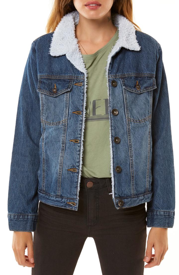 Women's O'neill Clemente Fleece Lined Denim Jacket