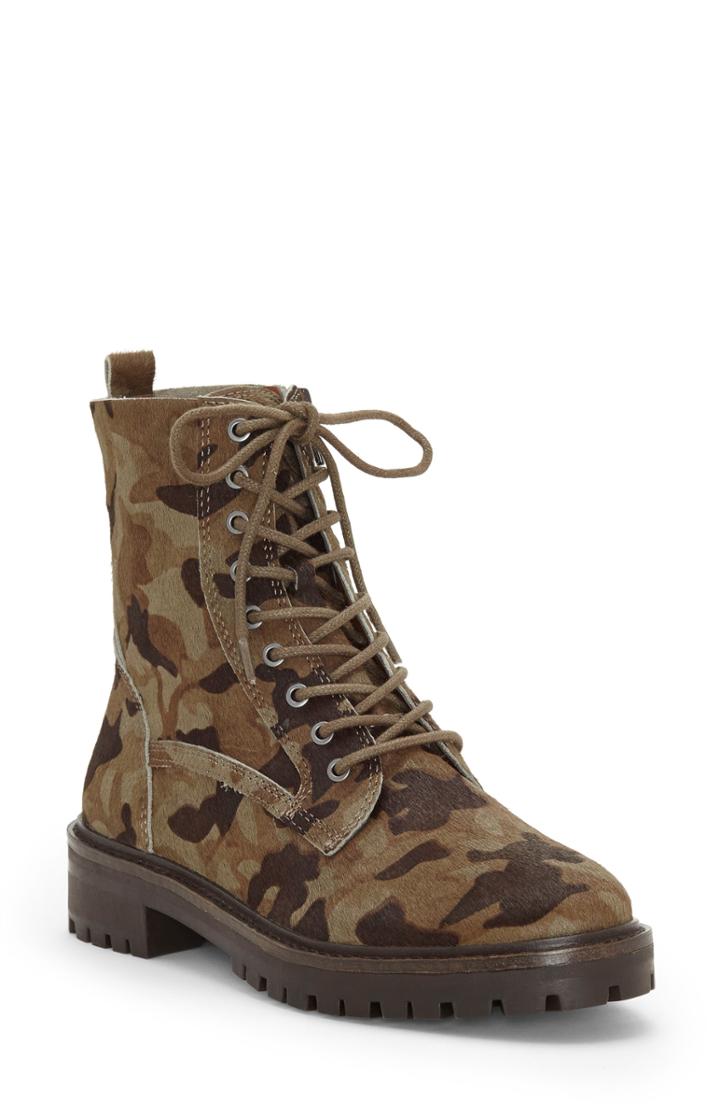 Women's Lucky Brand Idara Ii Genuine Calf Hair Bootie .5 M - Green