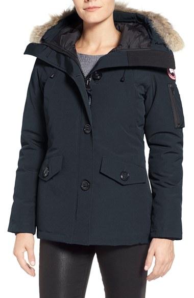 Women's Canada Goose Montebello Slim Fit Down Parka With Genuine Coyote Fur Trim - Blue