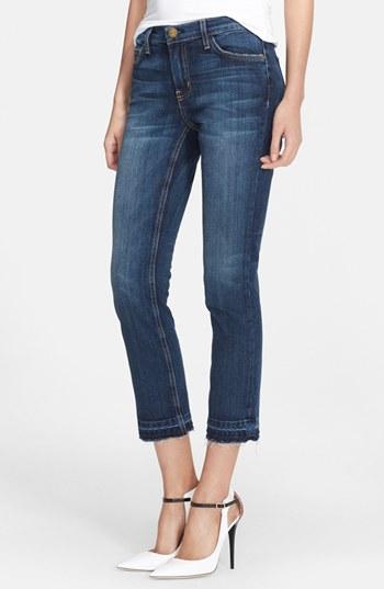 Women's Current/elliott The Cropped Straight Released Hem Jeans