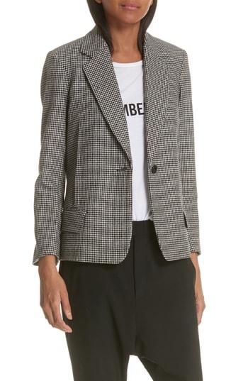 Women's Nili Lotan Humphrey Wool Blend Jacket - Black