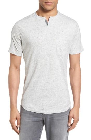 Men's Good Man Brand Notch Neck T-shirt, Size - Grey