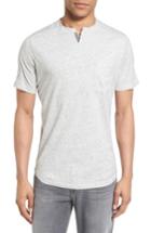 Men's Good Man Brand Notch Neck T-shirt, Size - Grey
