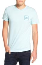 Men's Rvca Grid All The Way Graphic T-shirt, Size - Blue