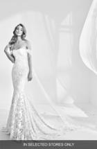 Women's Atelier Pronovias Rani Embellished Off The Shoulder Mermaid Gown, Size In Store Only - Ivory