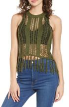 Women's Ten Sixty Sherman Fringe Sweater Tank - Green