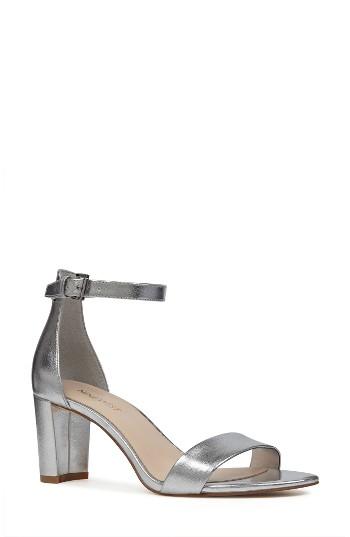 Women's Nine West Pruce Ankle Strap Sandal .5 M - Metallic