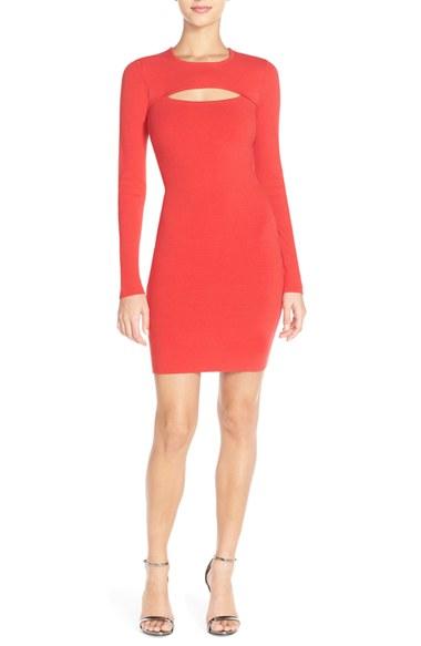 Women's Bcbgmaxazria 'fyonna' Cutout Sweater Body-con Dress