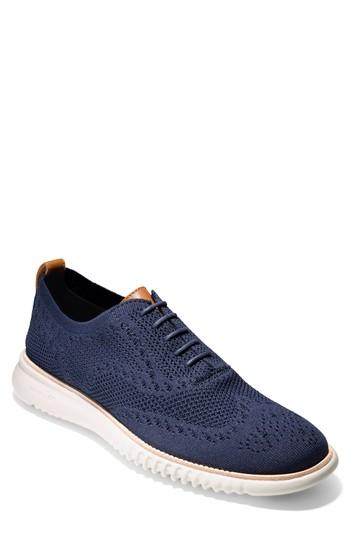 Men's Cole Haan 2.zerogrand Stitchlite Wingtip M - Blue