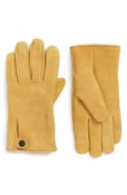 Men's Ugg Leather Gloves - Brown
