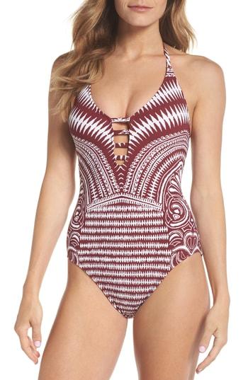 Women's La Blanca Maori One-piece Swimsuit - Purple