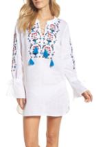 Women's Tory Burch Wildflower Embroidered Cover-up Tunic - Ivory