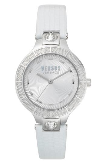 Women's Versus Versace Claremont Leather Strap Watch, 32mm
