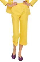 Women's Topshop Milly Crop Suit Trousers Us (fits Like 0) - Yellow