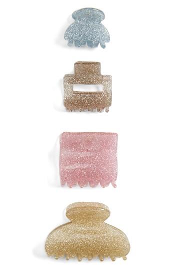 Tasha Set Of 4 Jaw Clips, Size - Metallic