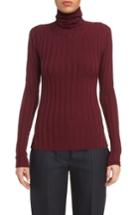 Women's Acne Studios Corina Fitted Turtleneck Sweater - Burgundy
