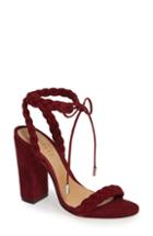 Women's Schutz Lainna Braided Strap Sandal .5 M - Red