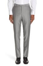 Men's Canali Classic Fit Solid Wool & Mohair Trousers Eu - Grey