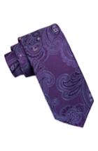 Men's Ike Behar Paisley Silk Tie, Size - Purple