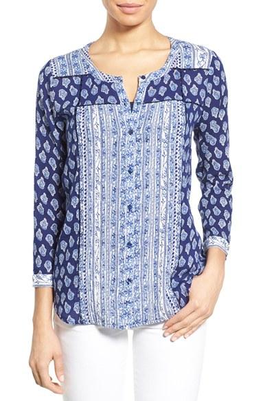 Women's Lucky Brand Mixed Print Top