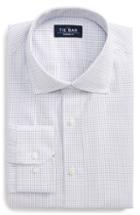 Men's The Tie Bar Standard Fit Check Dress Shirt .5 - 34/35 - Purple