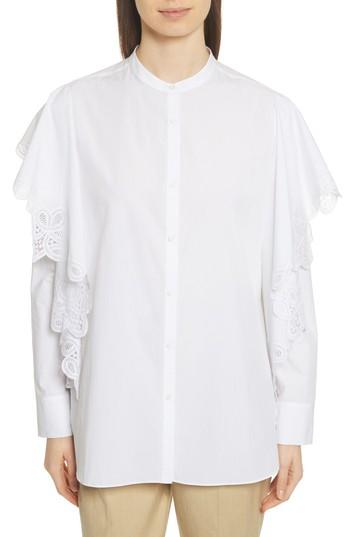Women's Robert Rodriguez Layered Lace Shirt - White