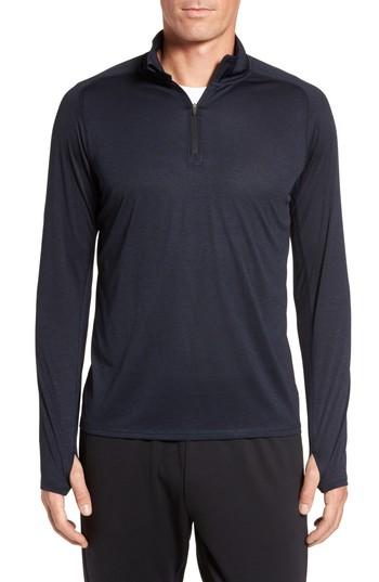 Men's Zella Quarter Zip Pullover, Size - Blue