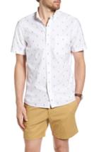 Men's 1901 Trim Fit Hula Embroidered Sport Shirt - White
