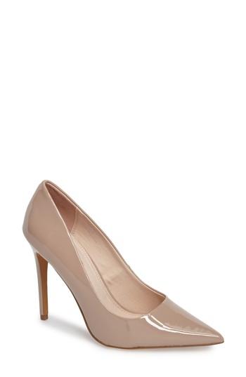 Women's Topshop Grammer Pointy Toe Pump .5us / 37eu - Beige