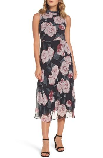 Women's Taylor Dresses Tossed Rosewood Midi Dress