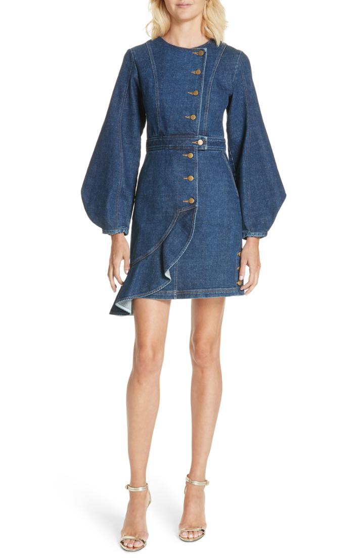Women's Alice + Olivia Doloris Velvet Minidress