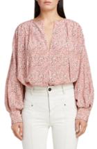 Women's Isabel Marant Floral Print Stretch Silk Blouse