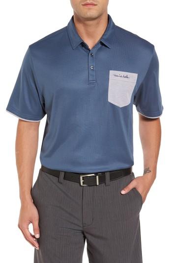 Men's Travis Mathew Wycoff Pique Polo, Size - Blue