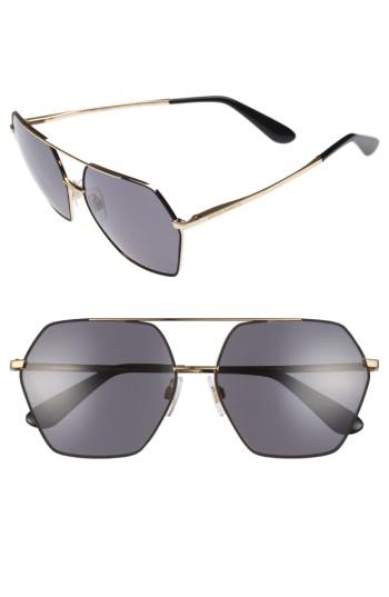 Women's Mdg Madonna For Dolce & Gabbana 59mm Polarized Sunglasses - Black/ Polarized