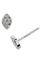 Women's Bony Levy 'mika' Mini Marquise Pave Diamond Stud Earrings (nordstrom Exclusive)