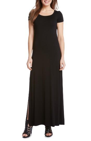 Petite Women's Karen Kane Cap Sleeve Jersey Maxi Dress