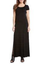 Petite Women's Karen Kane Cap Sleeve Jersey Maxi Dress
