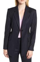 Women's Lewit Chalk Stripe Blazer - Blue