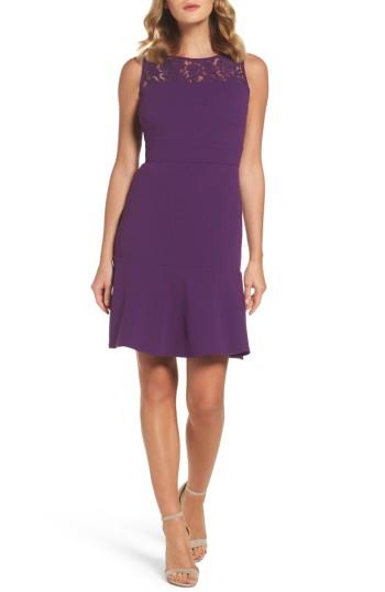 Women's Taylor Dresses Lace Flounce Dress - Purple