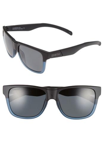 Women's Smith 'lowdown Xl' 58mm Polarized Sunglasses - Matte Blackr/ Polarized Grey