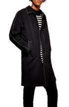Men's Topman Topstitch Mac Jacket - Black