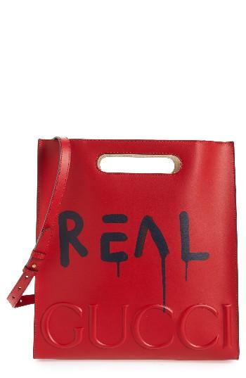 Men's Gucci Guccighost Leather Tote -