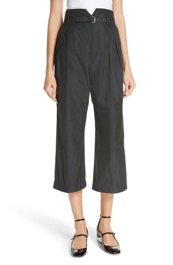Women's Red Valentino Belted Pleat Front Pants Us / 44 It - Black