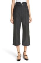 Women's Red Valentino Belted Pleat Front Pants Us / 44 It - Black