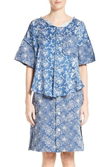 Women's Julien David 3d Flower Embroidered Shirt